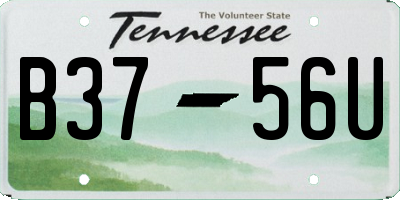 TN license plate B3756U