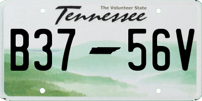 TN license plate B3756V