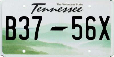TN license plate B3756X
