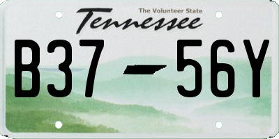 TN license plate B3756Y