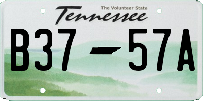TN license plate B3757A