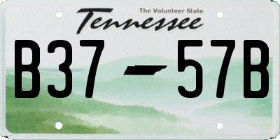 TN license plate B3757B