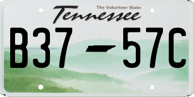 TN license plate B3757C