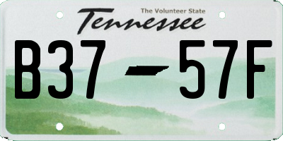 TN license plate B3757F