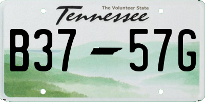 TN license plate B3757G