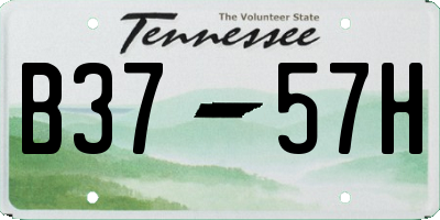 TN license plate B3757H