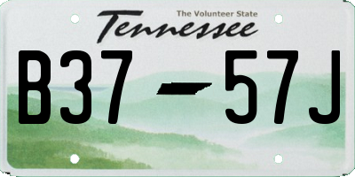 TN license plate B3757J
