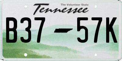 TN license plate B3757K