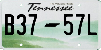 TN license plate B3757L