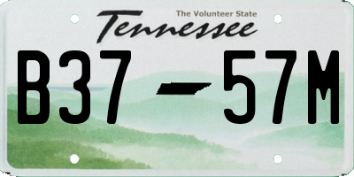 TN license plate B3757M