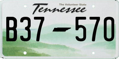 TN license plate B3757O