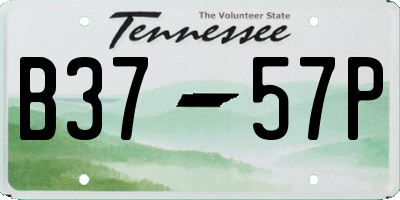 TN license plate B3757P