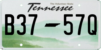 TN license plate B3757Q