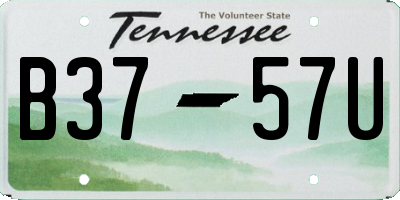 TN license plate B3757U