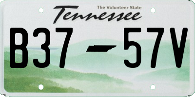 TN license plate B3757V