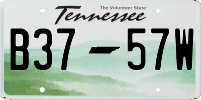 TN license plate B3757W