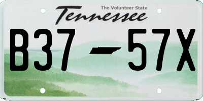 TN license plate B3757X