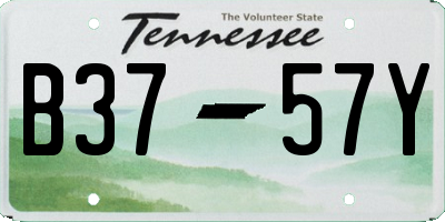TN license plate B3757Y