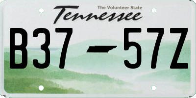 TN license plate B3757Z