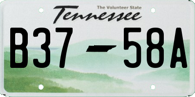 TN license plate B3758A