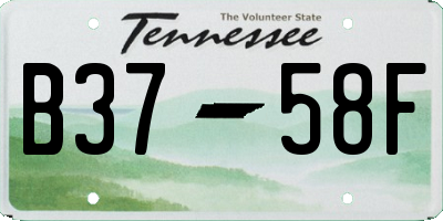 TN license plate B3758F