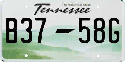 TN license plate B3758G