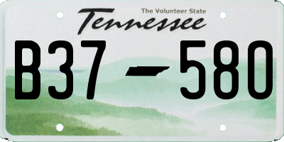 TN license plate B3758O