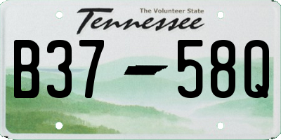 TN license plate B3758Q