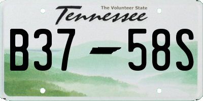 TN license plate B3758S