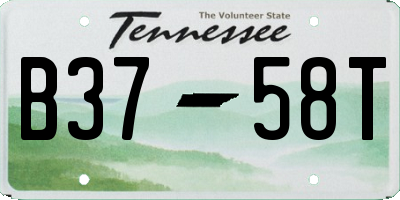TN license plate B3758T
