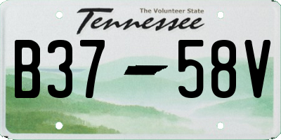 TN license plate B3758V