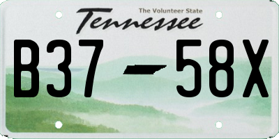 TN license plate B3758X