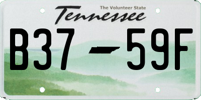 TN license plate B3759F