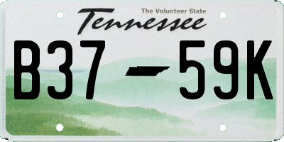 TN license plate B3759K
