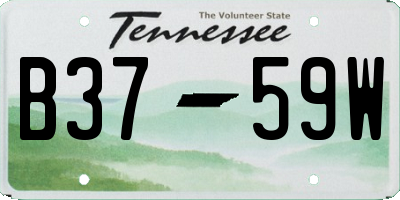 TN license plate B3759W