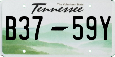TN license plate B3759Y