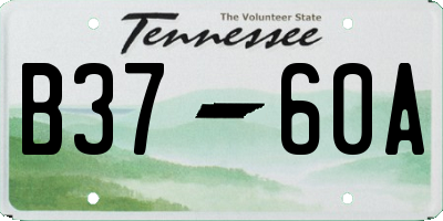TN license plate B3760A