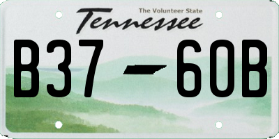 TN license plate B3760B