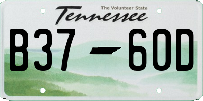 TN license plate B3760D