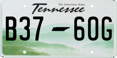 TN license plate B3760G