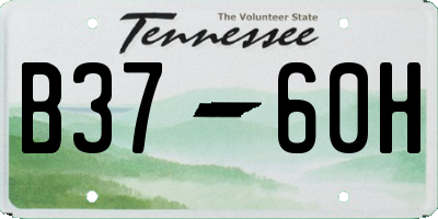 TN license plate B3760H