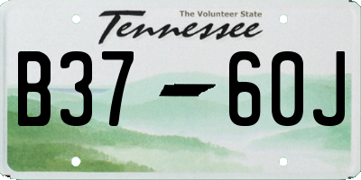 TN license plate B3760J
