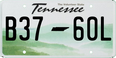 TN license plate B3760L