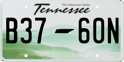 TN license plate B3760N