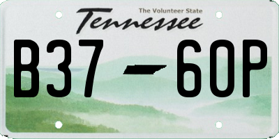 TN license plate B3760P