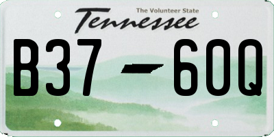 TN license plate B3760Q