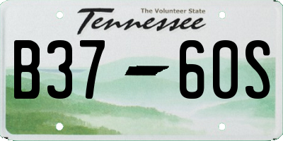TN license plate B3760S