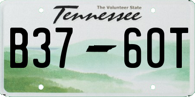 TN license plate B3760T