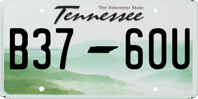 TN license plate B3760U