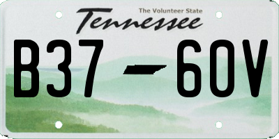 TN license plate B3760V